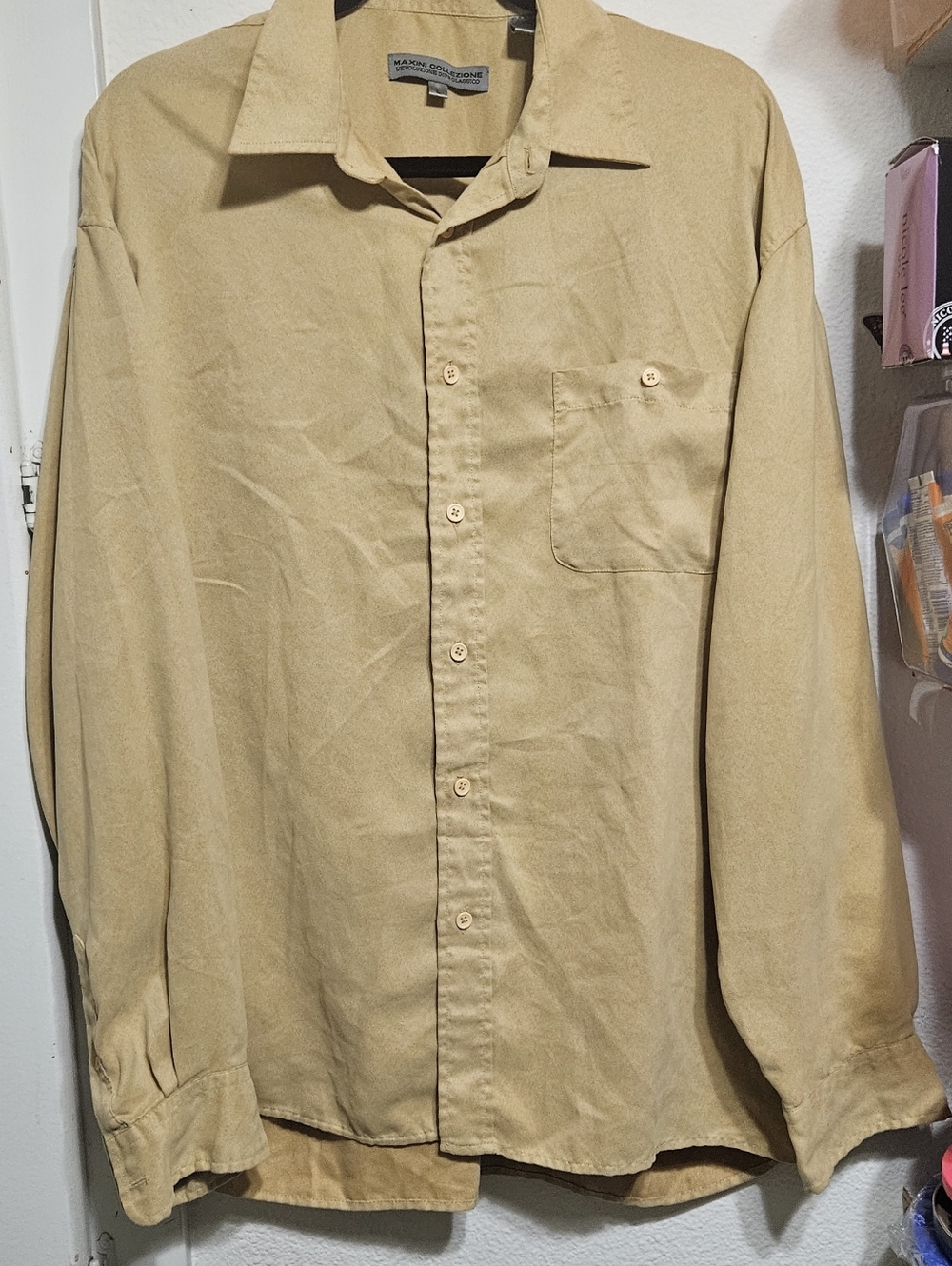 Men's Classic Button-Down Shirt - Tan